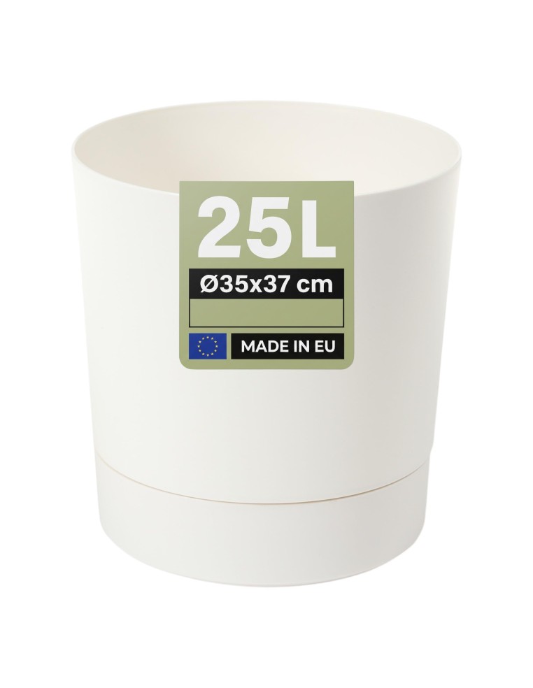 Sierpot rond Ø35 × 37 cm mat, 25 L – Crème | Töpferkönig