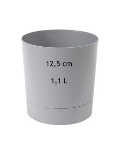 Übertopf rund Ø13 × 13 cm Matt, 1,1 L – Grau | Töpferkönig