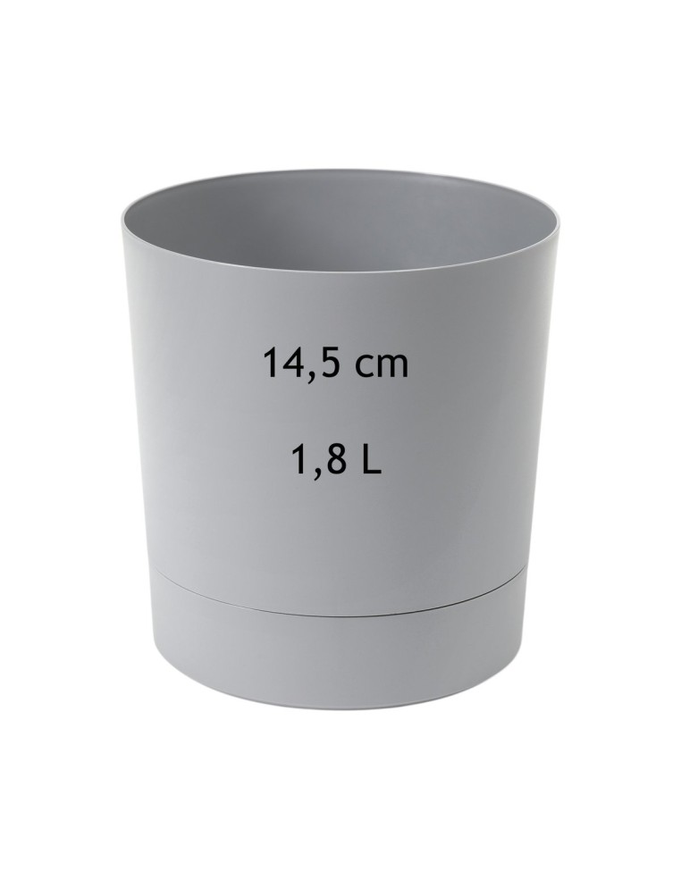 Sierpot rond Ø15 × 15 cm mat, 1,8 L – Grijs | Töpferkönig