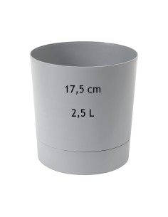 Sierpot rond Ø18 × 19 cm mat, 2,5 L – Grijs | Töpferkönig