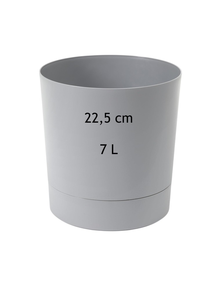 Sierpot rond Ø23 × 24 cm mat, 7 L – Grijs | Töpferkönig