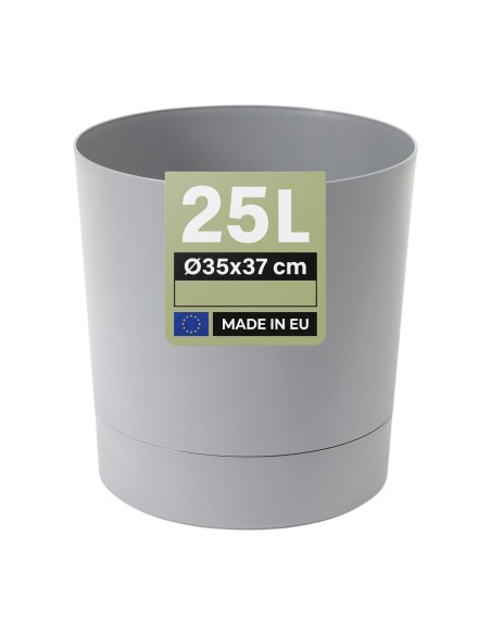 Übertopf rund Ø35 × 37 cm Matt, 25 L – Grau | Töpferkönig