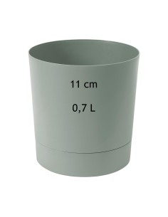 Coprivaso rotondo Ø11 × 12 cm opaco, 0,7 L – Verde | Töpferkönig