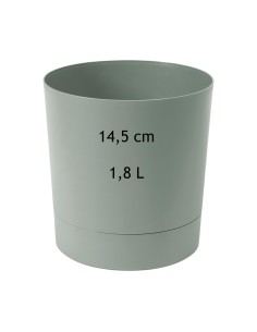Cubremacetas redondo Ø15 × 15 cm mate, 1,8 L – Verde | Töpferkönig