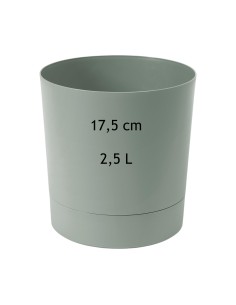 Cache-pot rond Ø18 × 19 cm mat, 2,5 L – Vert | Töpferkönig