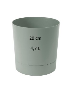 Übertopf rund Ø20 × 21 cm Matt, 4,7 L – Grün | Töpferkönig