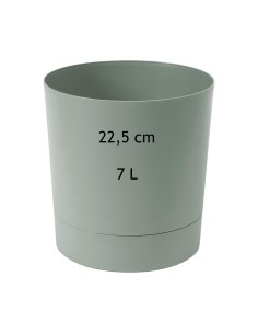 Coprivaso rotondo Ø23 × 24 cm opaco, 7 L – Verde | Töpferkönig