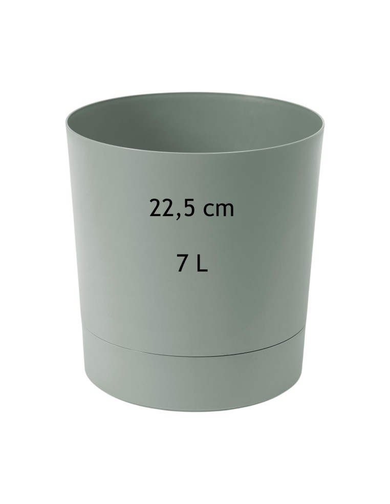 Cubremacetas redondo Ø23 × 24 cm mate, 7 L – Verde | Töpferkönig