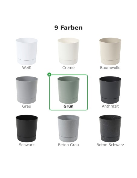 Sierpot rond Ø33 × 34 cm mat, 20 L – Groen | Töpferkönig