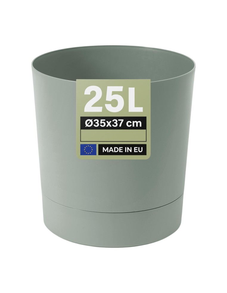 Cache-pot rond Ø35 × 37 cm mat, 25 L – Vert | Töpferkönig