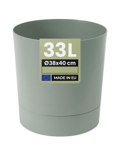 Übertopf rund Ø38 × 40 cm Matt, 33 L – Grün | Töpferkönig