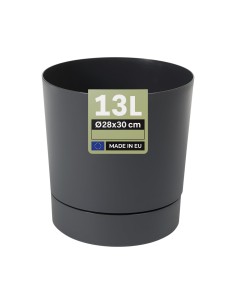 Cache-pot rond Ø28 × 30 cm mat, 13 L – Anthracite | Töpferkönig