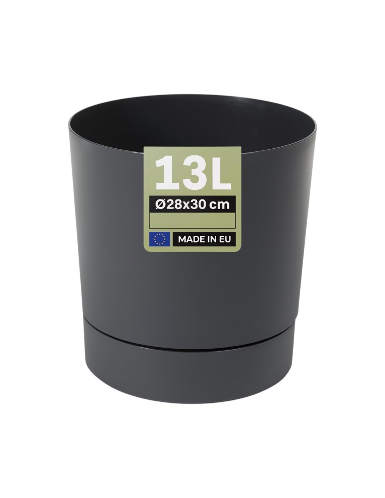 Coprivaso rotondo Ø28 × 30 cm opaco, 13 L – Antracite | Töpferkönig