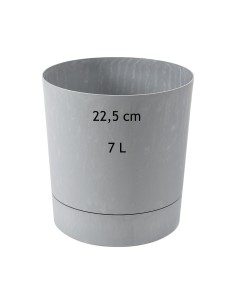 Übertopf rund Ø23 × 24 cm Beton-Optik, 7 L – Beton Grau | Töpferkönig