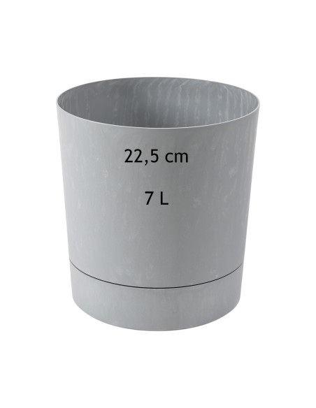 Übertopf rund Ø23 × 24 cm Beton-Optik, 7 L – Beton Grau | Töpferkönig