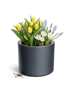 Blumentopf rund Ø30 × 29 cm Matt, 19 L – Anthrazit | Töpferkönig