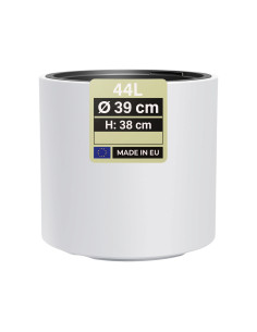 Maceta redonda Ø39 × 38 cm mate, 44 L – Blanco | Töpferkönig 2