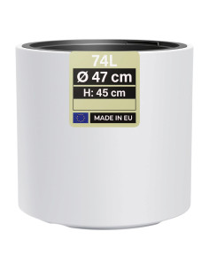Blumentopf rund Ø47 × 45 cm Matt, 74 L – Weiß | Töpferkönig 2