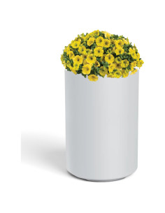Fioriera rotonda alta Ø39 × 58 cm opaca, 65 L – Bianco | Töpferkönig