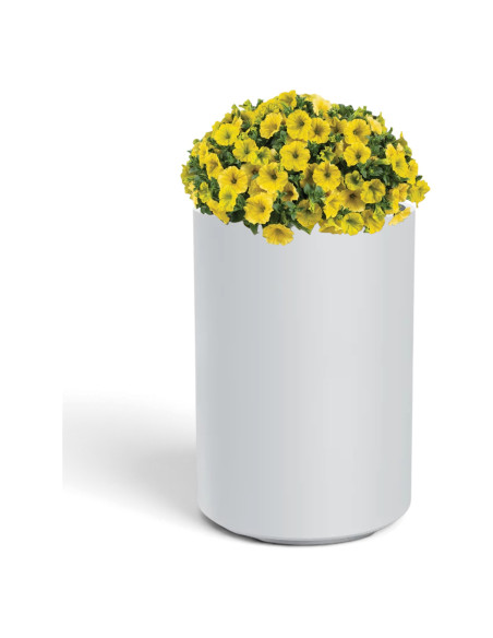 Blumenkübel rund hoch Ø39 × 58 cm Matt, 65 L – Weiß | Töpferkönig