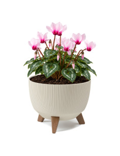 Pflanzschale rund gerillt M Ø29 × 23 cm, 9,3 L – Baumwolle