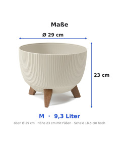 Vasque ronde rainurée M Ø29 × 23 cm, 9,3 L – Coton 2