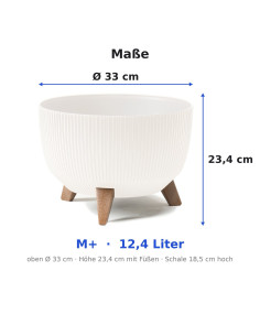 Vasque ronde rainurée M+ Ø33 × 23 cm, 12,4 L – Crème 2