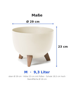 Vasque ronde M Ø29 × 23 cm mate, 9,3 L – Crème 2