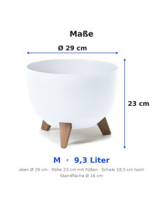 Vasque ronde M Ø29 × 23 cm mate, 9,3 L – Blanc 2