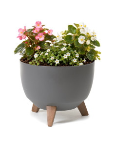 Ciotola per piante rotonda M+ Ø33 × 23 cm opaca, 12,4 L – Antracite