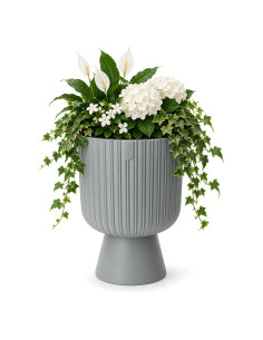 Plantenbak rond XXL hoog Ø39 × 57 cm, 42 L – Grijs