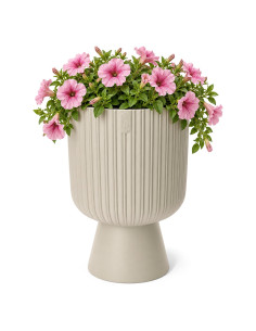 Plantenbak rond XXL hoog Ø39 × 57 cm, 42 L – Crème