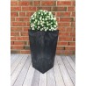 Blumenkübel mit Einsatz Slim Hoch Quadratisch Beton Optik Farbe: Anthrazit L (BxH): 26 x 50 cm