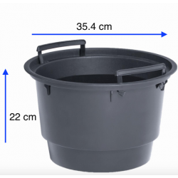 Blumenkübel mit Effekt 3D Slim in Anthrazit mit Einsatz, Größe: XXL