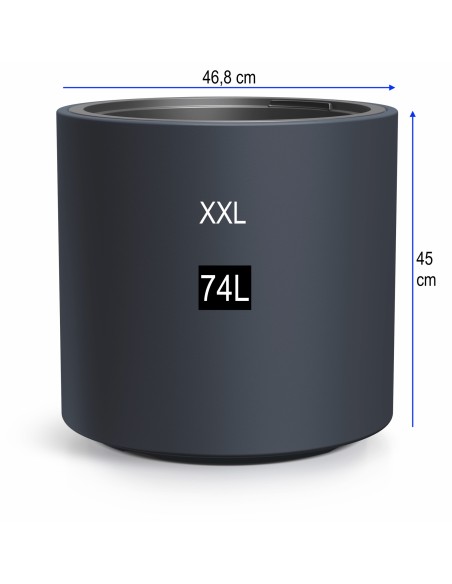 Blumentopf Kunststoff XXL mit Einsatz Anthrazit 74L/30L