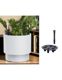 Blumentopf rund XL Ø40 × 37 cm Matt mit Bewässerungssystem, 40 L – Weiß | Töpferkönig 2