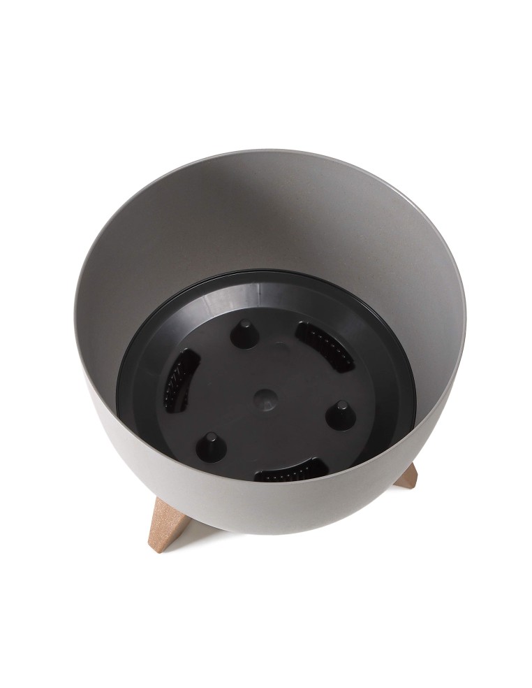 Vasque ronde L Ø40 × 25 cm effet béton, 21 L – Béton noir | Töpferkönig