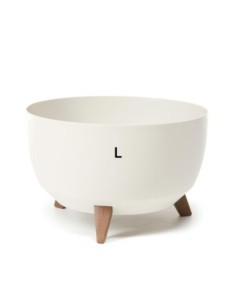 Plantenschaal rond L Ø40 × 25 cm mat, 21 L – Katoenwit | Töpferkönig