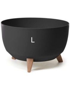 Ciotola per piante rotonda L Ø40 × 25 cm opaca, 21 L – Nero | Töpferkönig