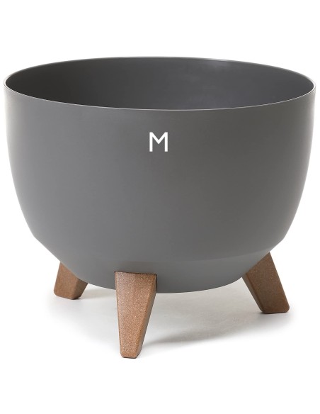 Pflanzschale rund M Ø29 × 23 cm Matt, 9,3 L – Anthrazit | Töpferkönig