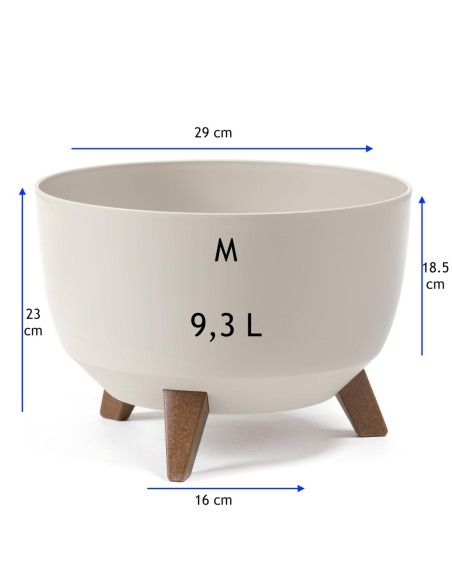 Vasque ronde M Ø29 × 23 cm mate, 9,3 L – Coton | Töpferkönig