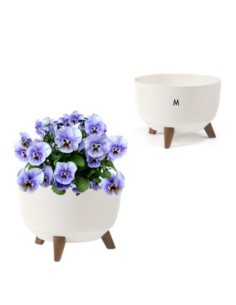Cuenco para plantas redondo M Ø29 × 23 cm mate, 9,3 L – Crema | Töpferkönig