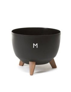 Cuenco para plantas redondo M Ø29 × 23 cm mate, 9,3 L – Negro | Töpferkönig