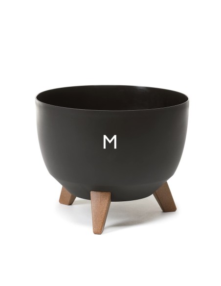 Vasque ronde M Ø29 × 23 cm mate, 9,3 L – Noir | Töpferkönig