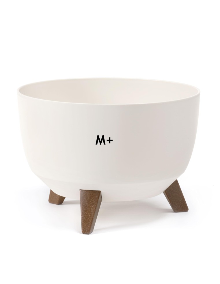 Cuenco para plantas redondo M+ Ø33 × 23 cm mate, 12,4 L – Crema | Töpferkönig