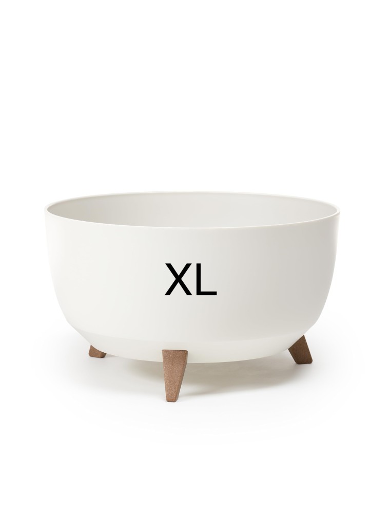 Vasque ronde XL Ø47 × 27 cm mate, 31,5 L – Crème | Töpferkönig