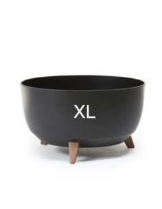 Ciotola per piante rotonda XL Ø47 × 27 cm opaca, 31,5 L – Nero | Töpferkönig