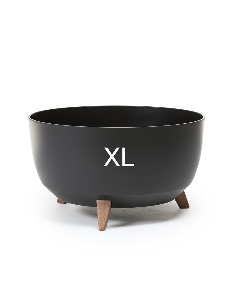 Ciotola per piante rotonda XL Ø47 × 27 cm opaca, 31,5 L – Nero | Töpferkönig