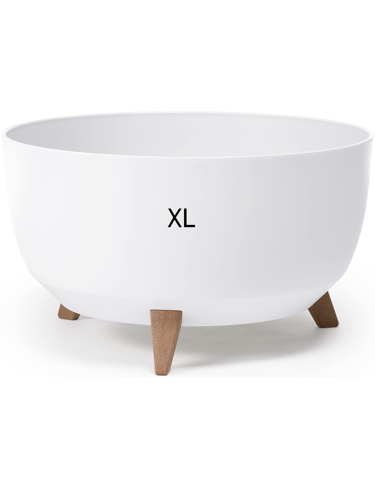 Cuenco para plantas redondo XL Ø47 × 27 cm mate, 31,5 L – Blanco | Töpferkönig