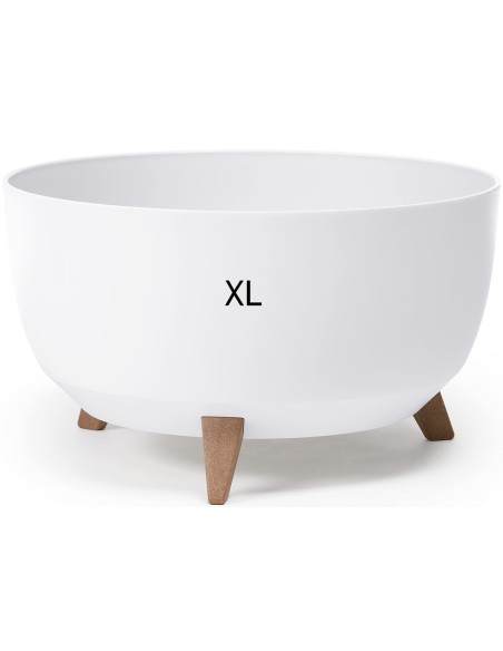 Cuenco para plantas redondo XL Ø47 × 27 cm mate, 31,5 L – Blanco | Töpferkönig